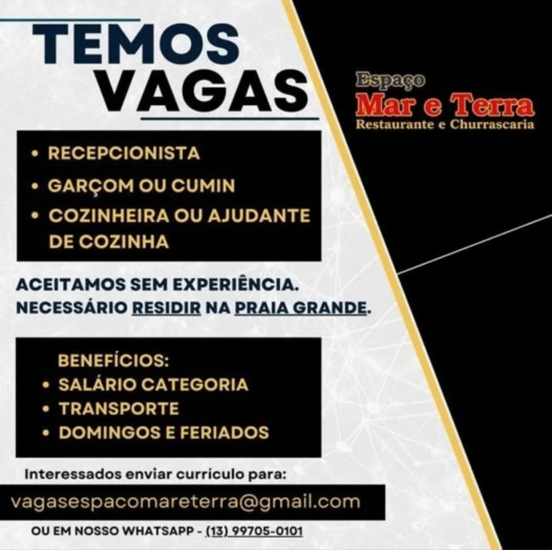 Vagas 11/04/2026 Baixada Santista