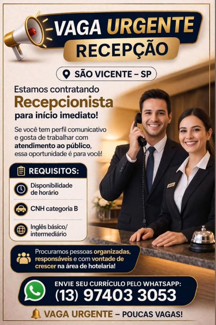 Vagas 12/04/2026 Baixada Santista