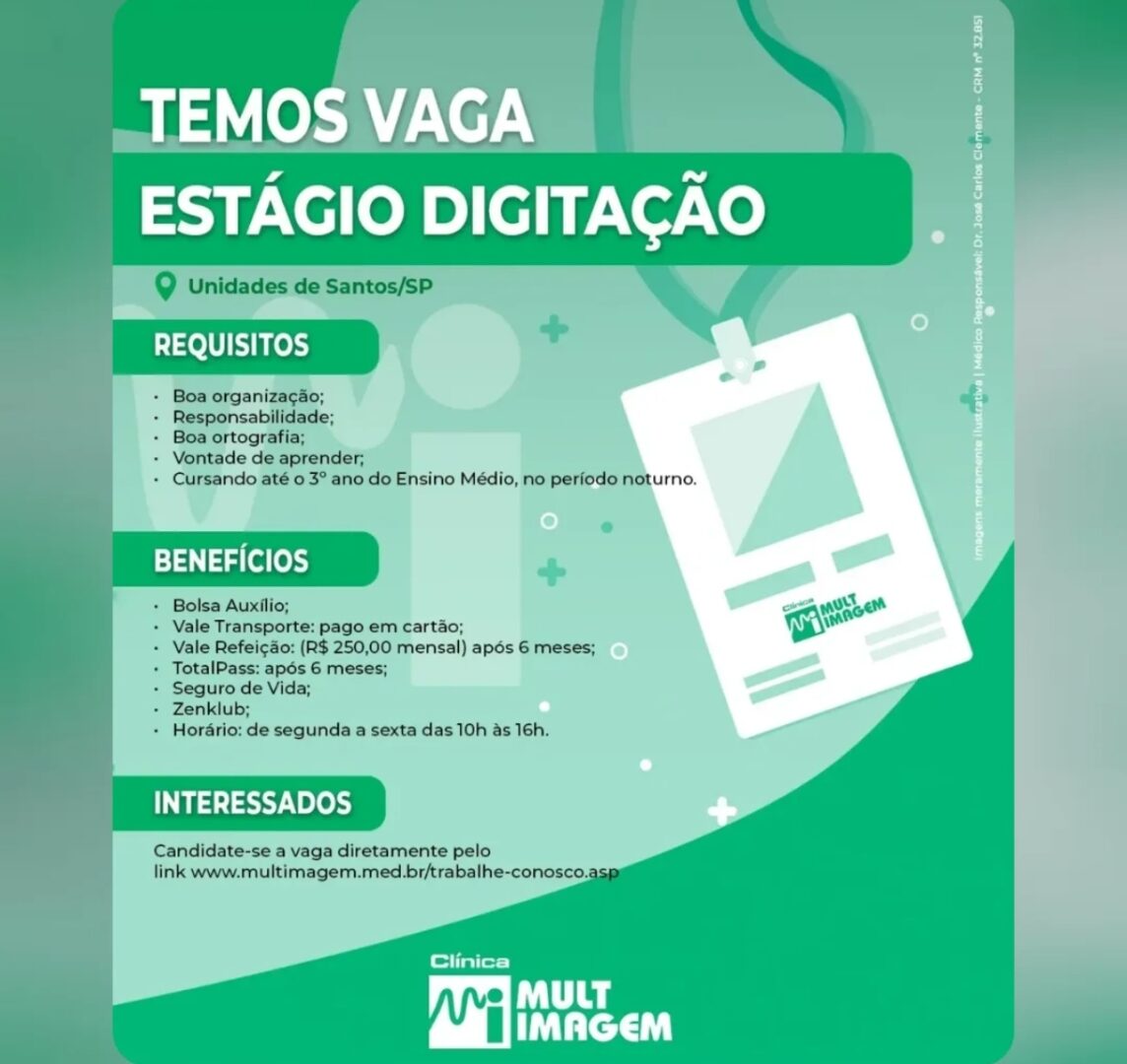 Vagas 13/04/2026 Baixada Santista