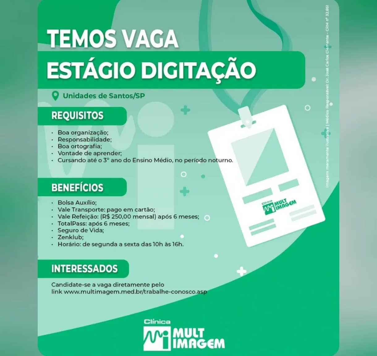 Vagas 13/04/2026 Baixada Santista