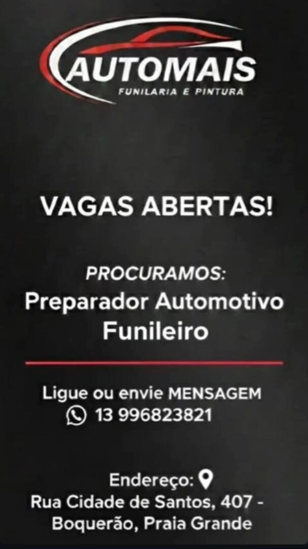 Vagas 13/04/2026 Baixada Santista