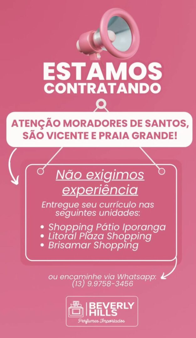 Vagas 13/04/2026 Baixada Santista