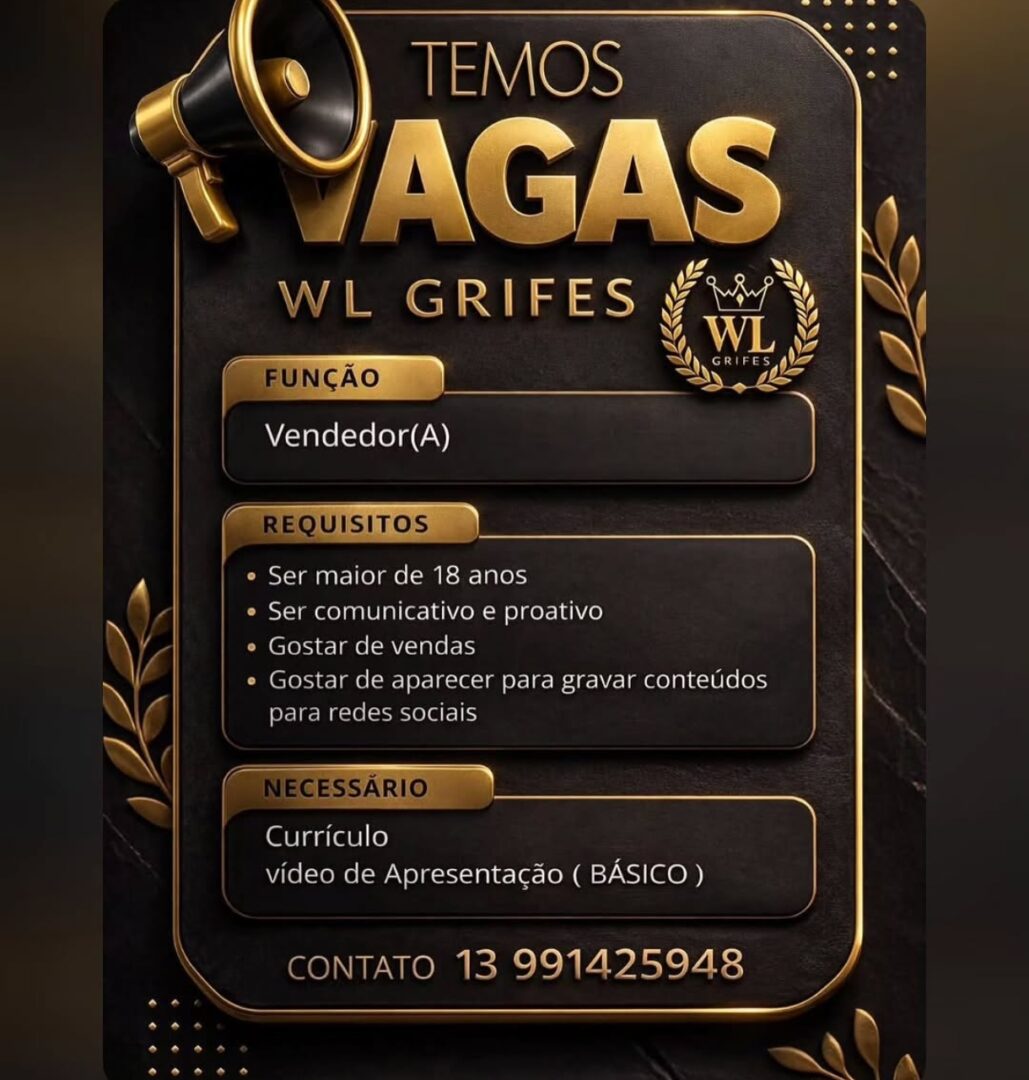 Vagas 13/04/2026 Baixada Santista