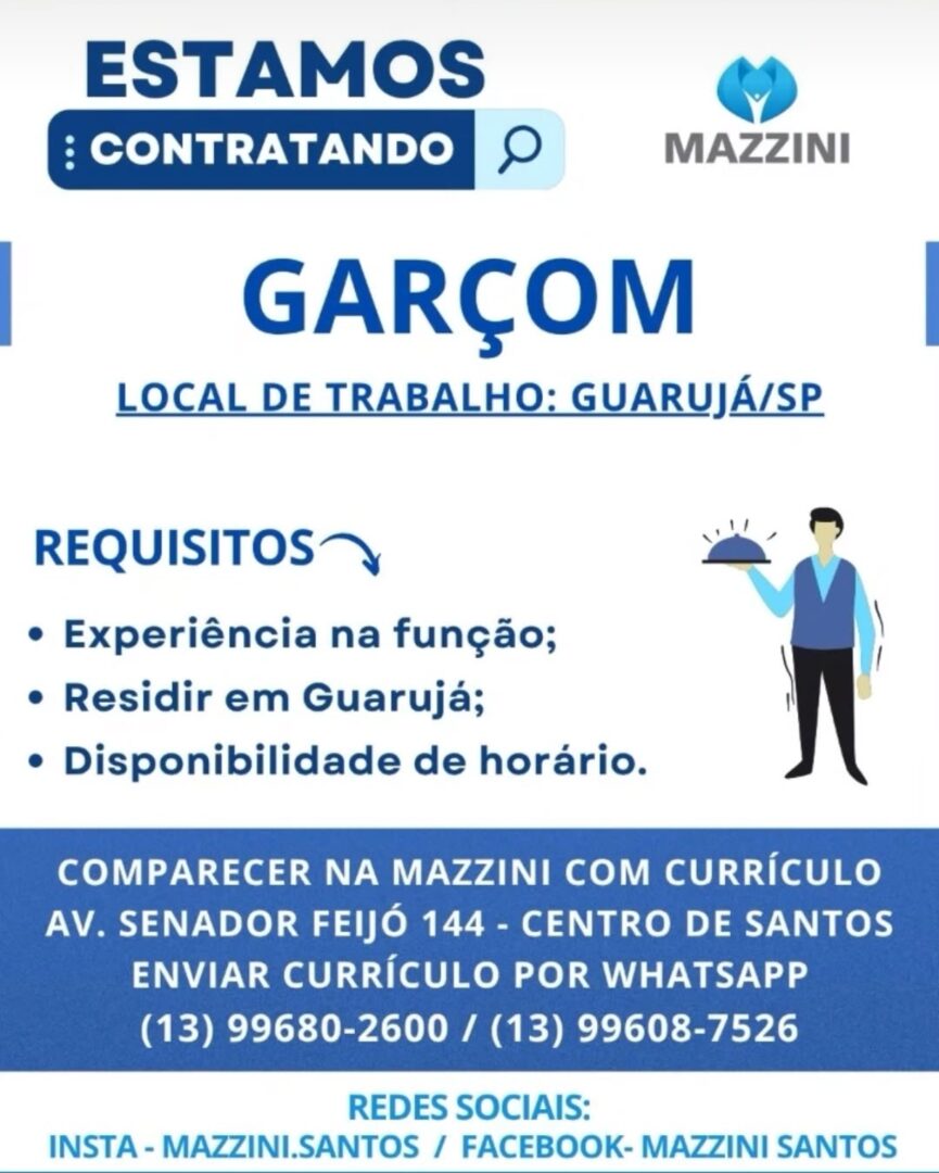 Vagas 13/04/2026 Baixada Santista