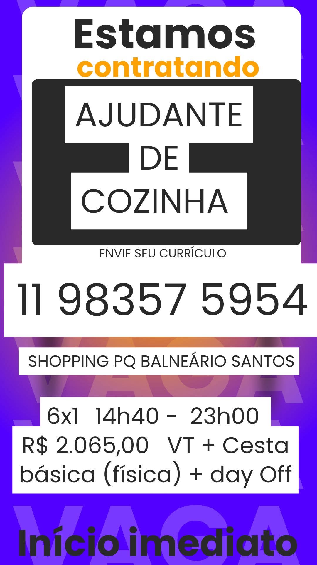 Vagas 14/04/2026 Baixada Santista