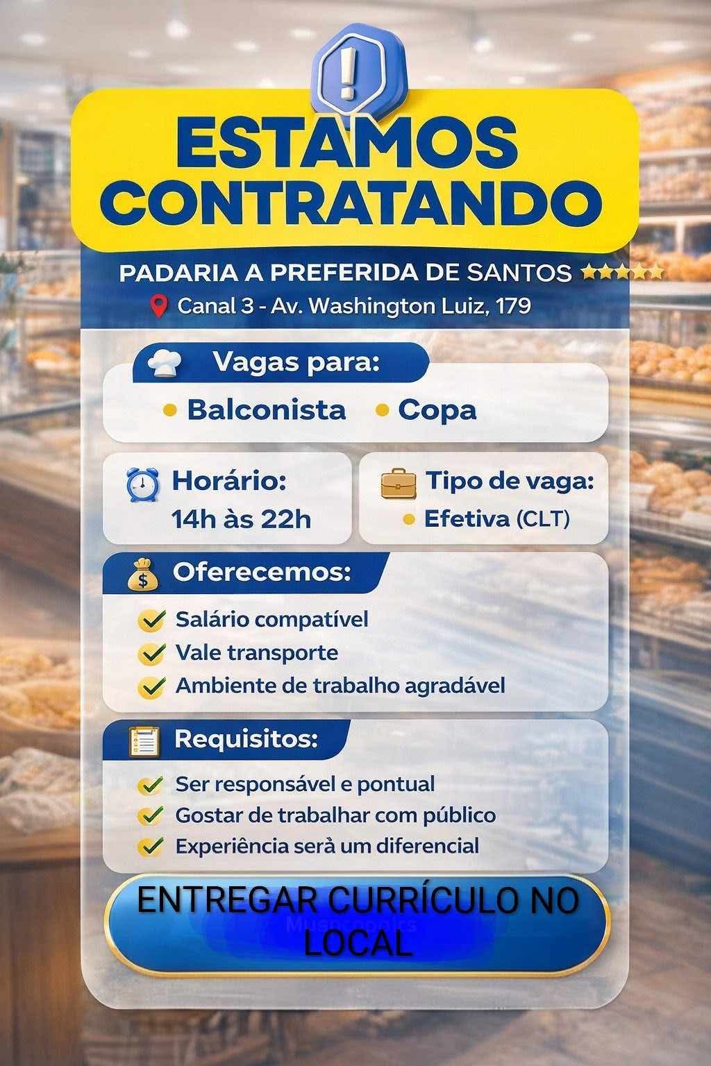 Vagas 14/04/2026 Baixada Santista