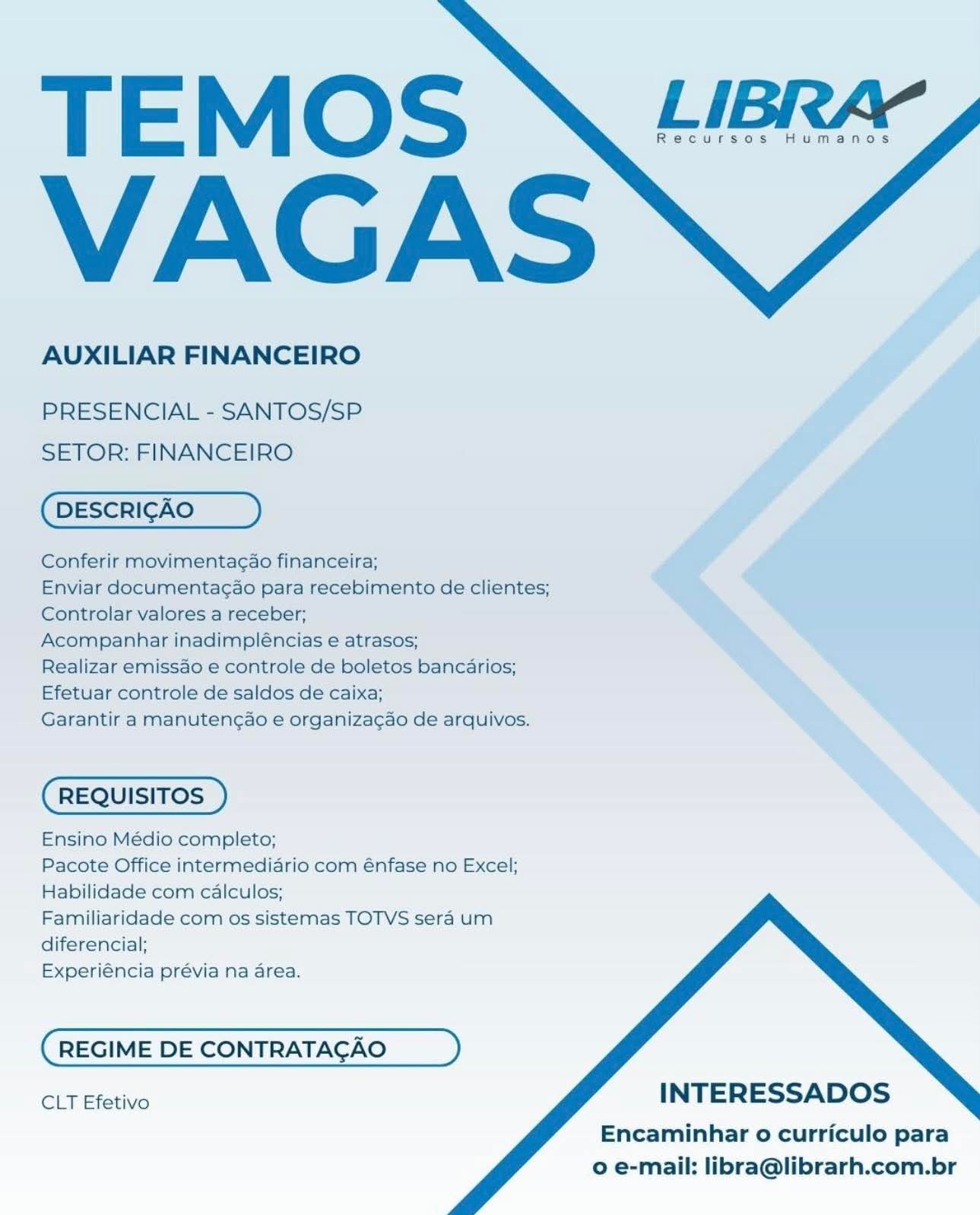 Vagas 14/04/2026 Baixada Santista