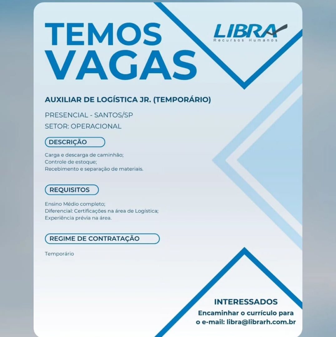 Vagas 14/04/2026 Baixada Santista