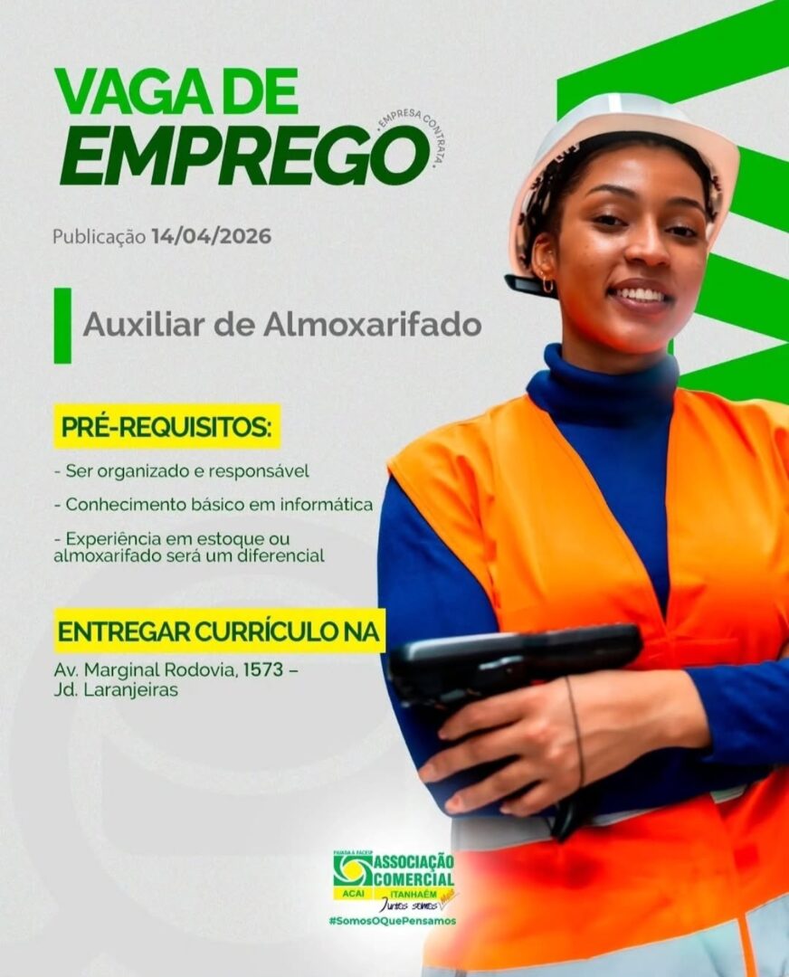 Vagas 14/04/2026 Baixada Santista