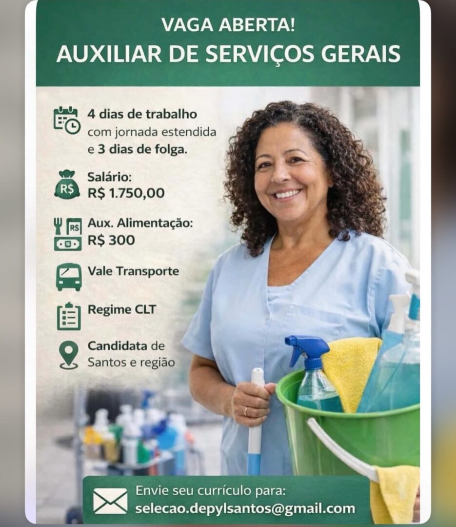 Vagas 14/04/2026 Baixada Santista