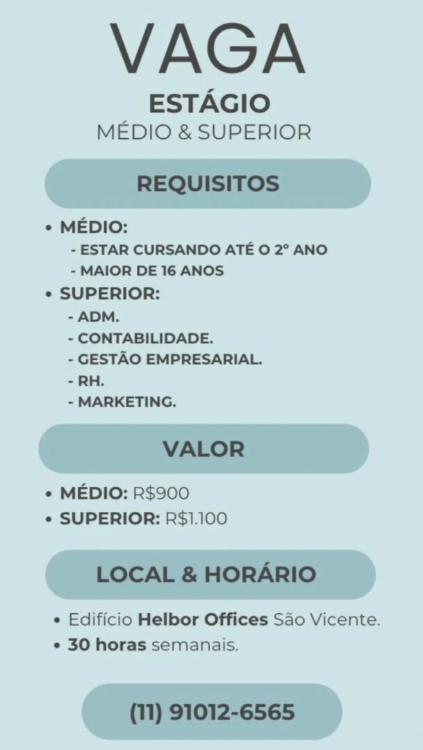 Vagas 14/04/2026 Baixada Santista