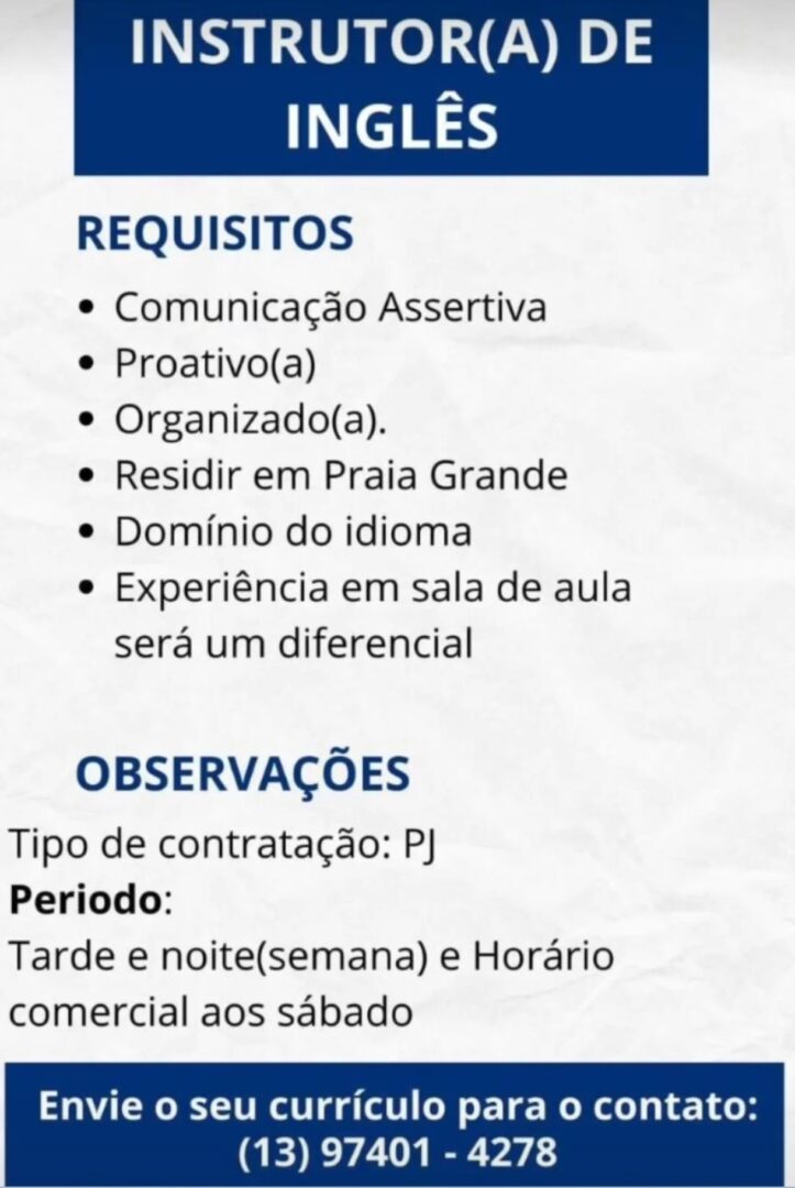 Vagas 14/04/2026 Baixada Santista