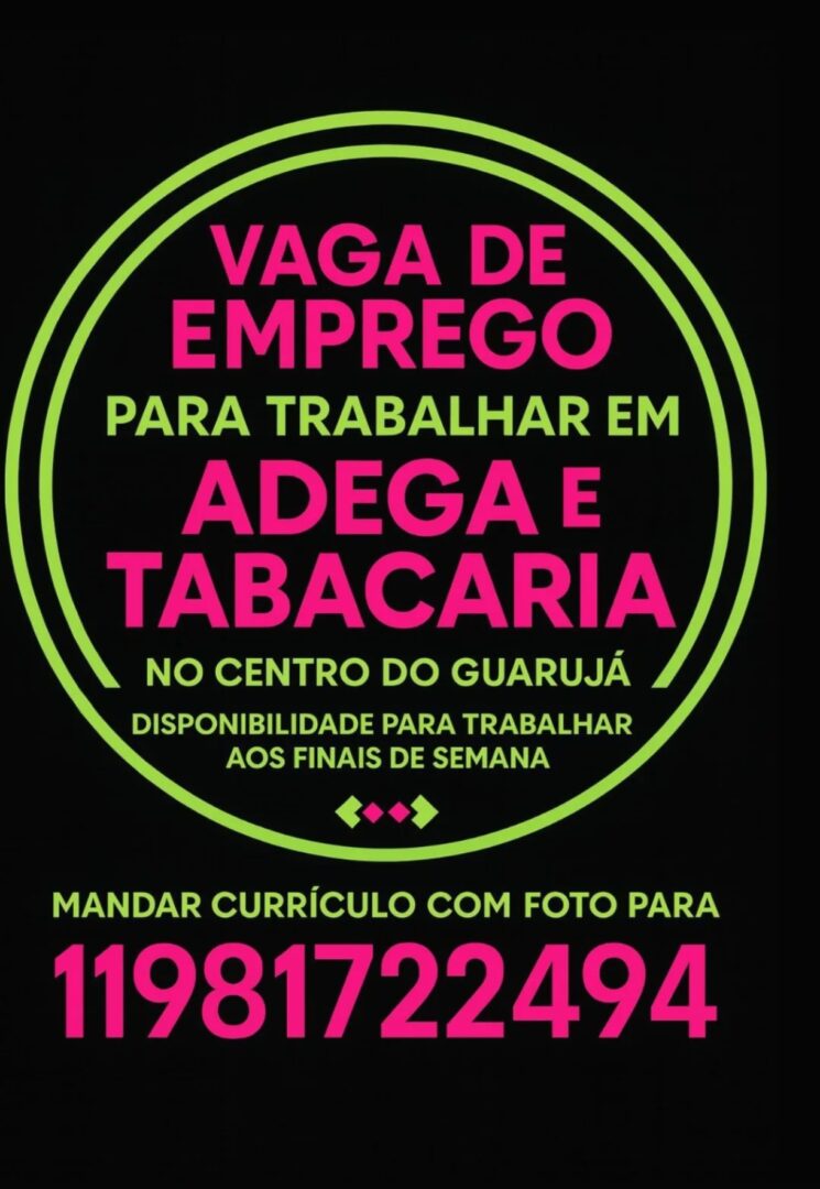 Vagas 14/04/2026 Baixada Santista