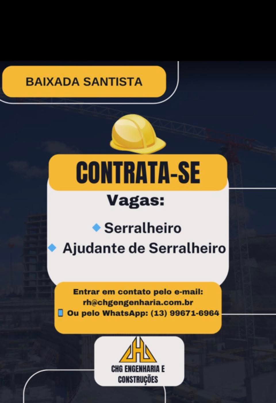 Vagas 15/04/2026 Baixada Santista