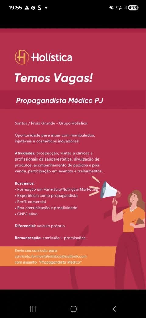 Vagas 15/04/2026 Baixada Santista