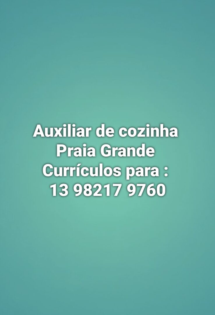 Vagas 15/04/2026 Baixada Santista