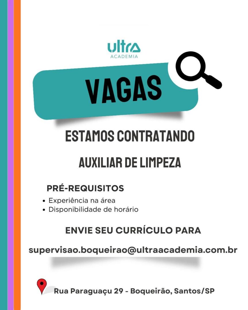 Vagas 15/04/2026 Baixada Santista