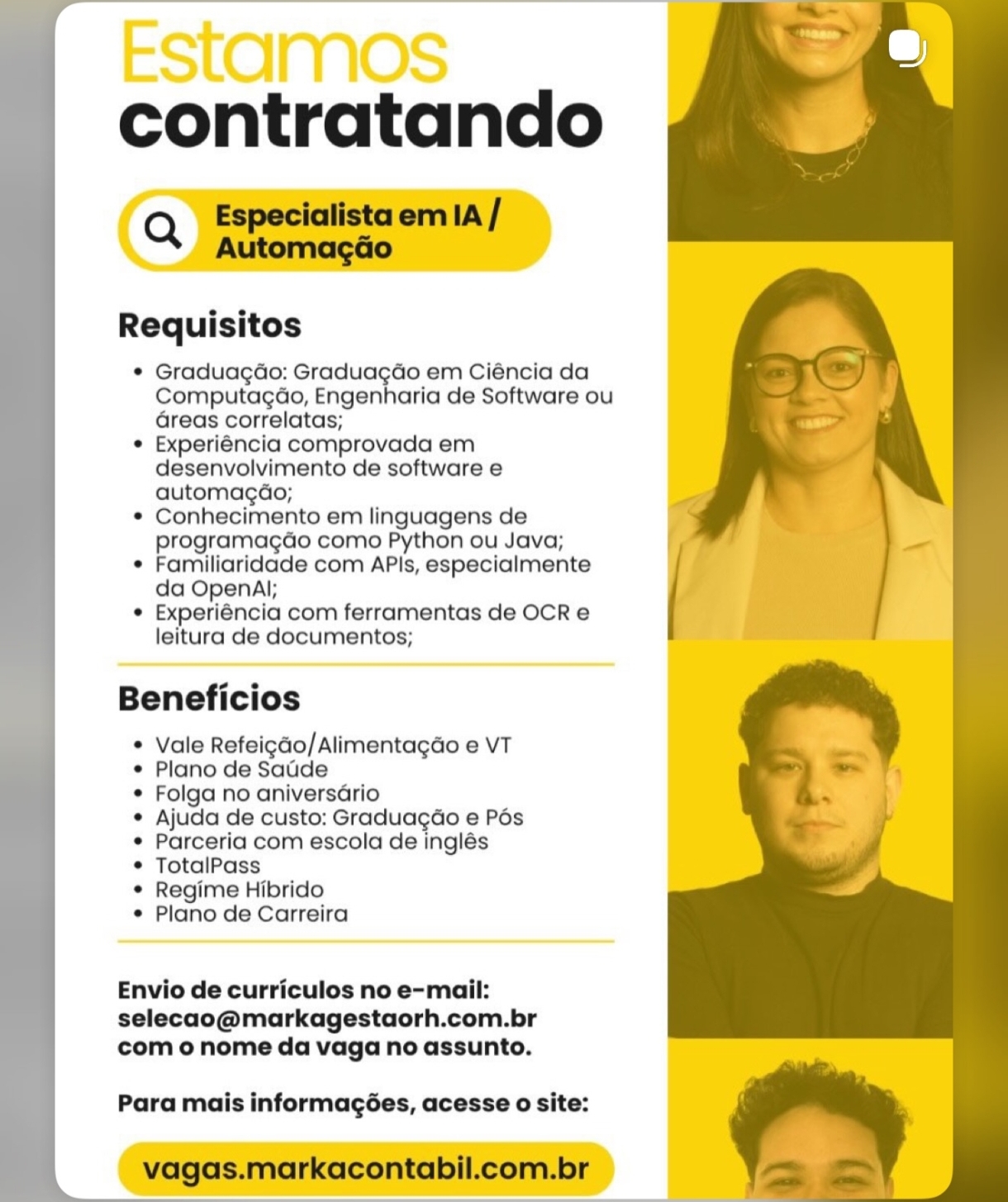 Vagas 15/04/2026 Baixada Santista