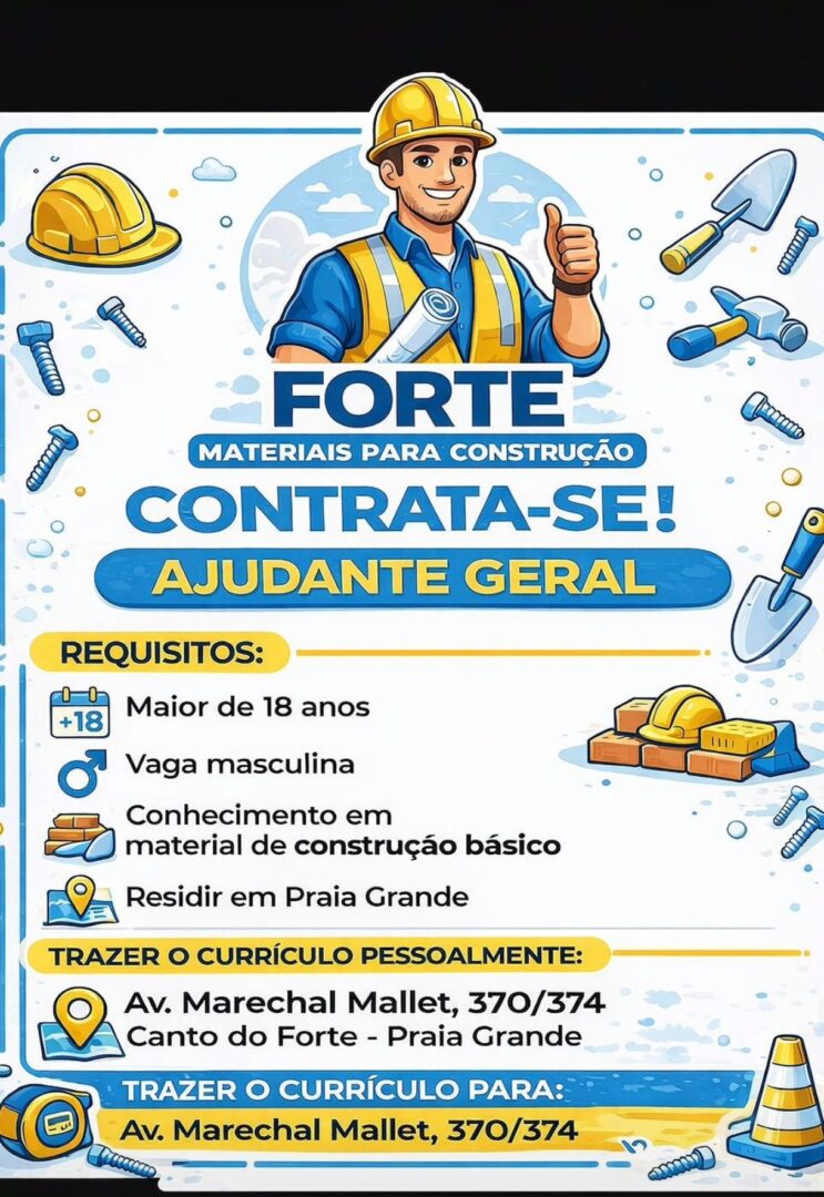 Vagas 15/04/2026 Baixada Santista