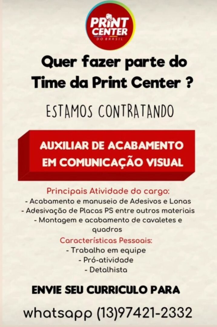 Vagas 15/04/2026 Baixada Santista