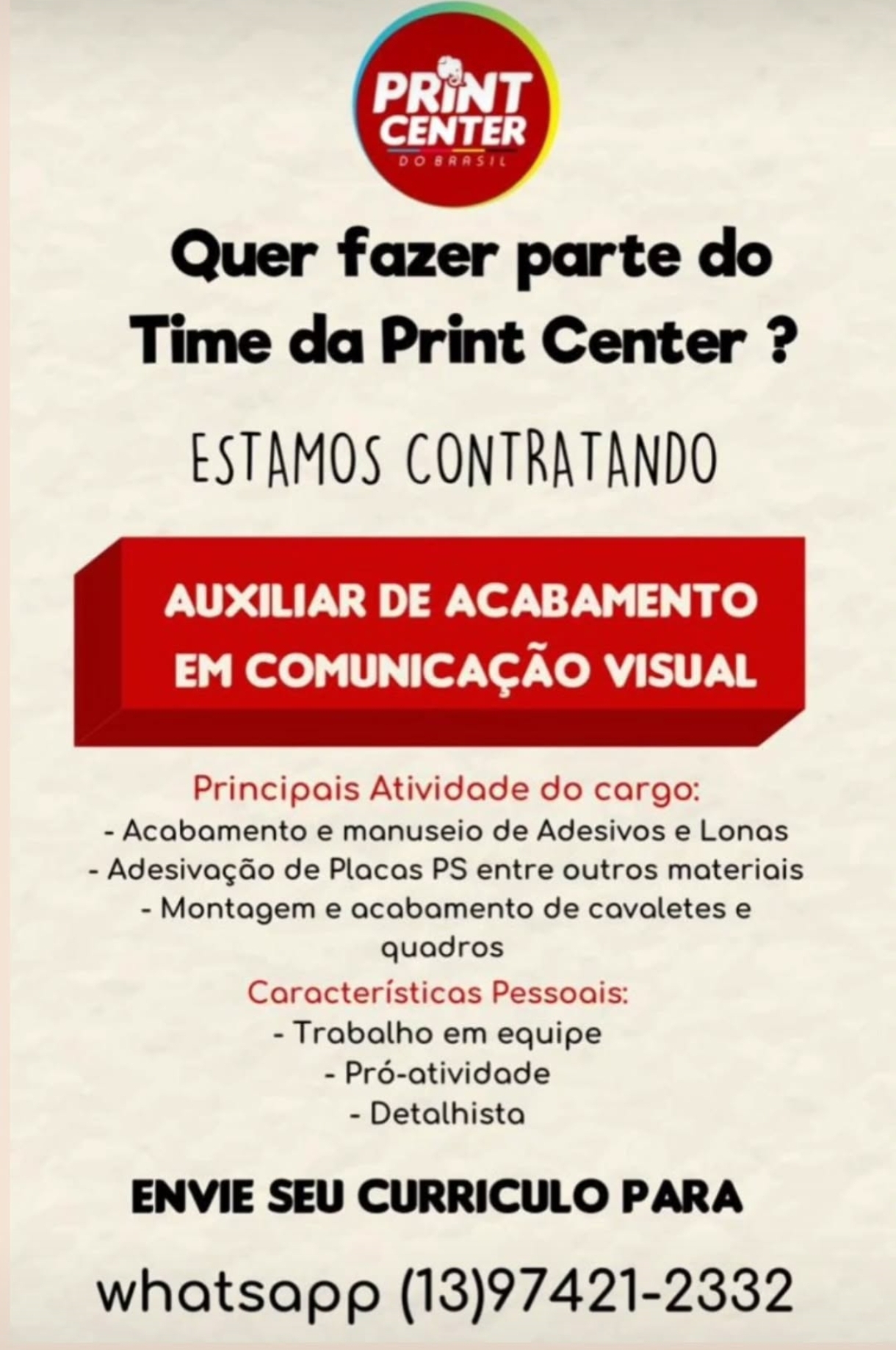 Vagas 15/04/2026 Baixada Santista