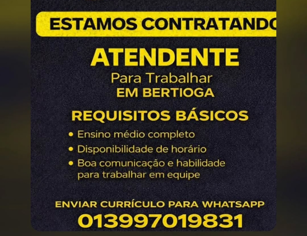 Vagas 15/04/2026 Baixada Santista