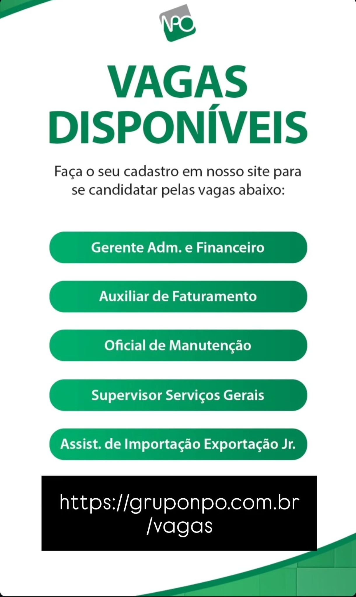 Vagas 15/04/2026 Baixada Santista