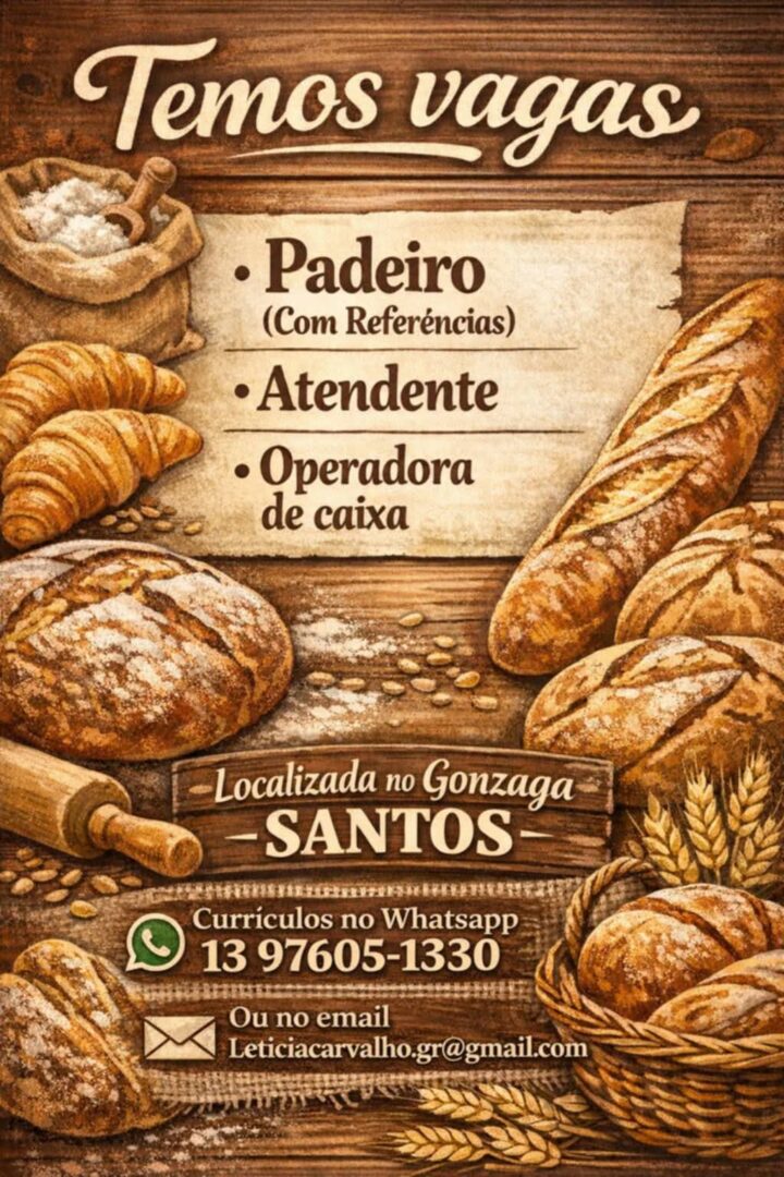 Vagas 16/04/2026 Baixada Santista