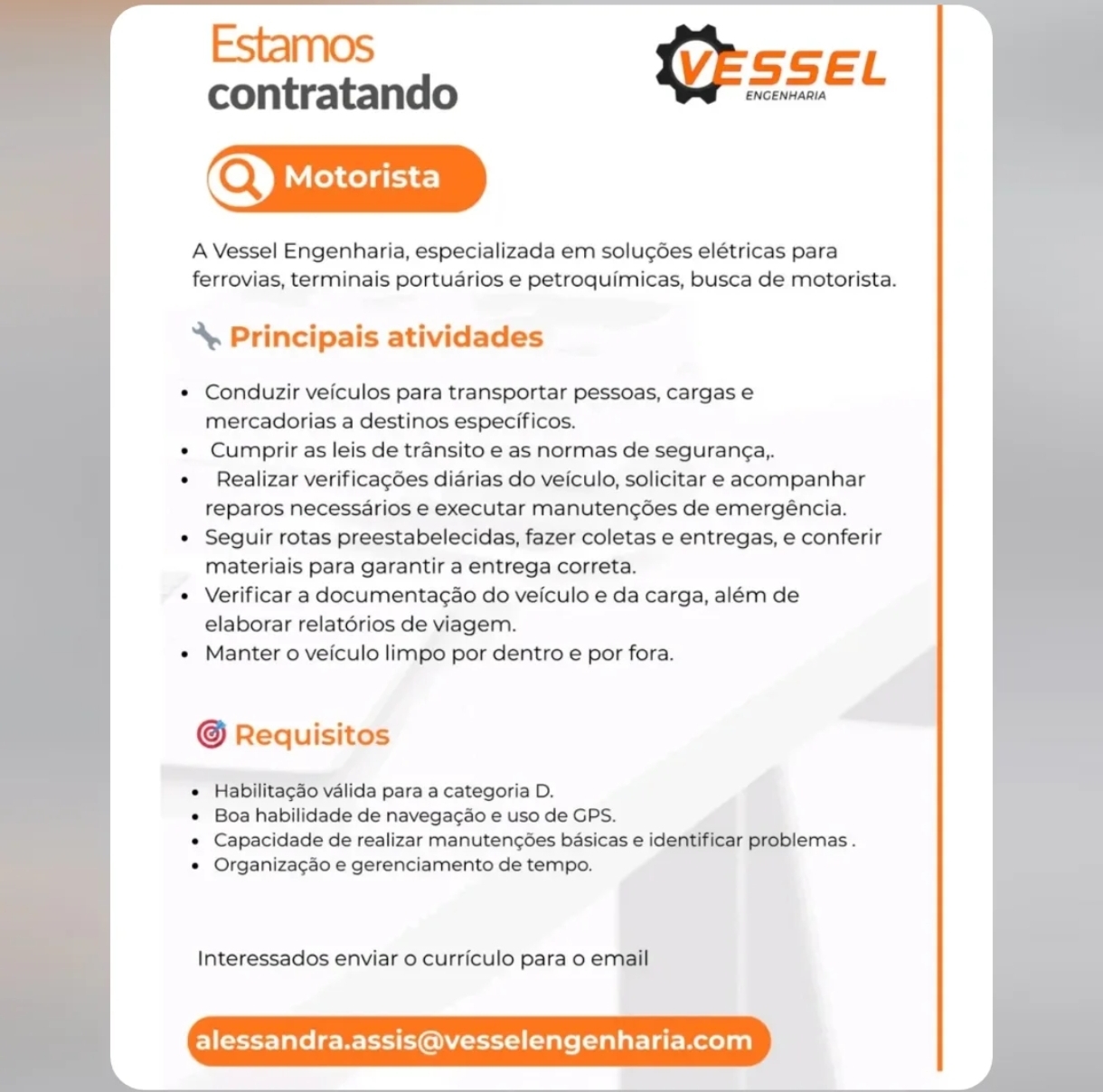 Vagas 16/04/2026 Baixada Santista