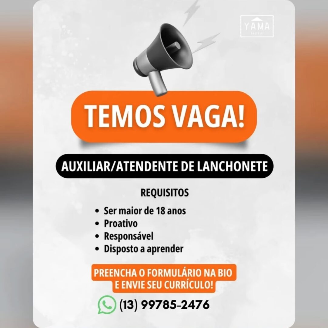 Vagas 16/04/2026 Baixada Santista