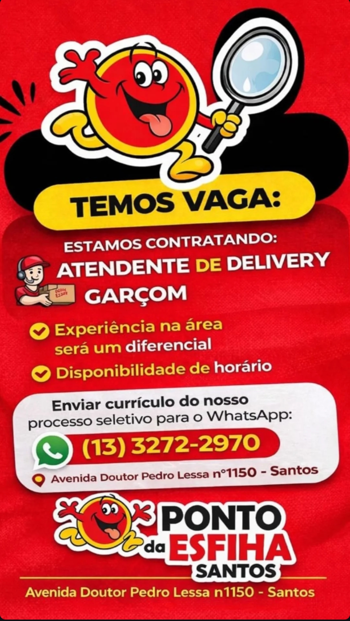 Vagas 16/04/2026 Baixada Santista