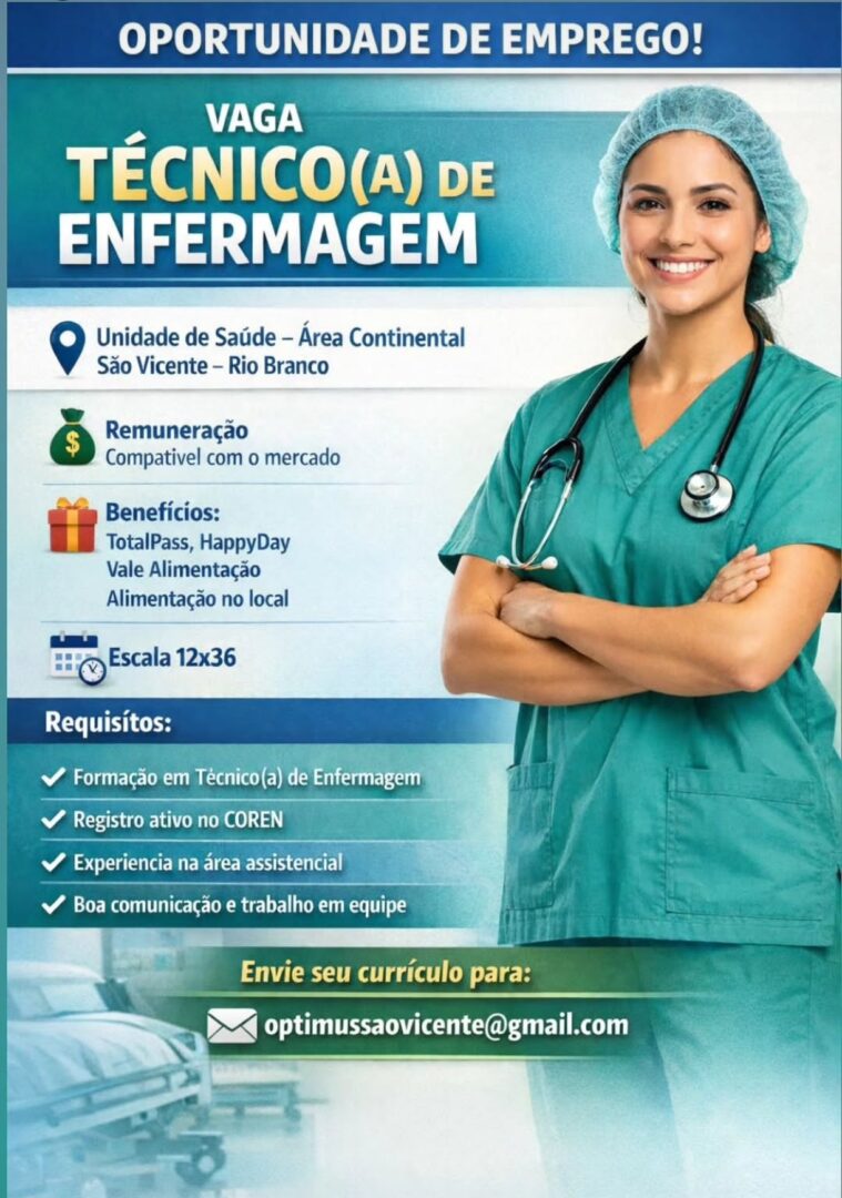 Vagas 16/04/2026 Baixada Santista