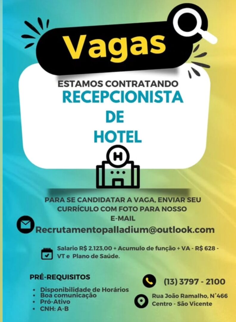 Vagas 16/04/2026 Baixada Santista