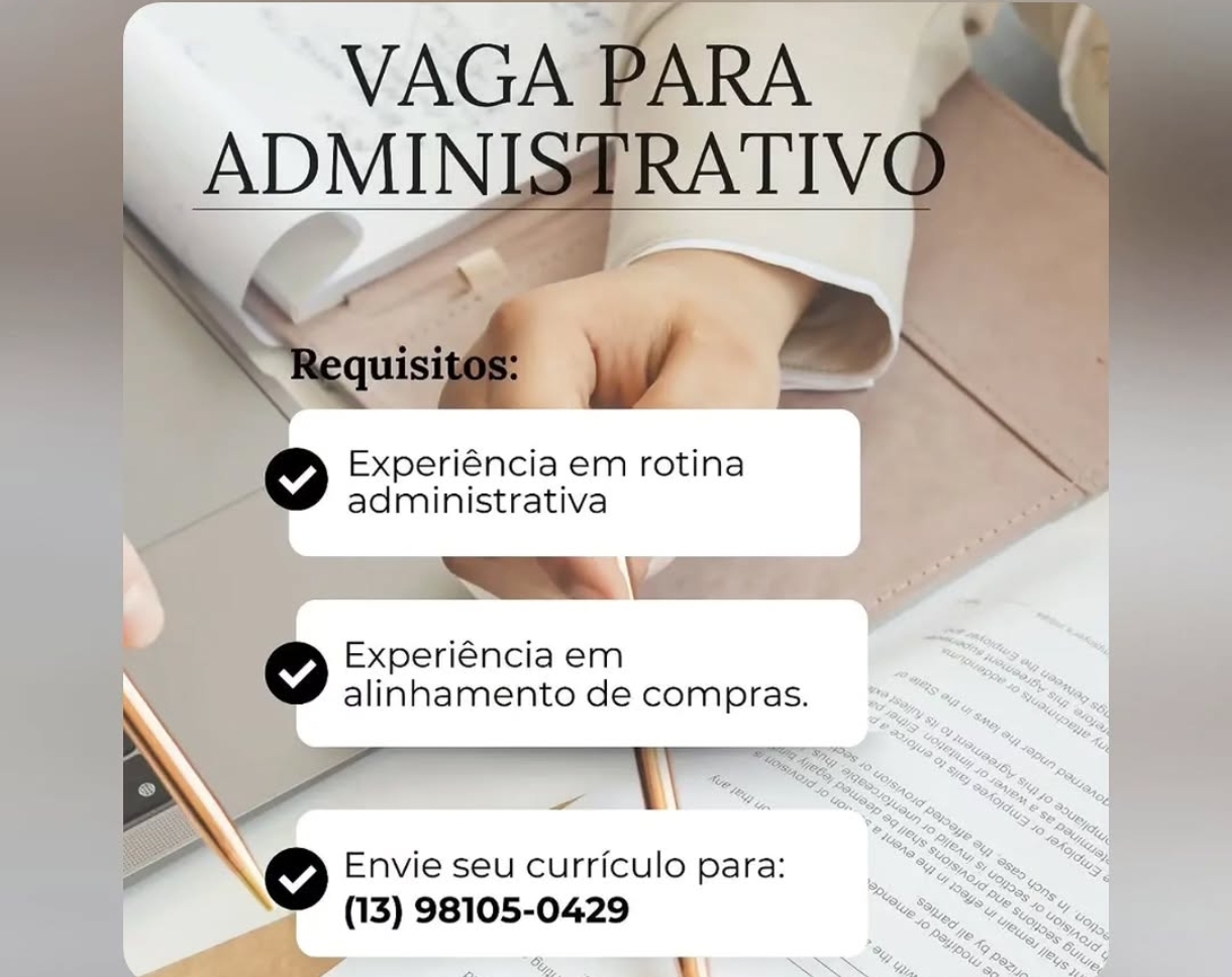 Vagas 16/04/2026 Baixada Santista