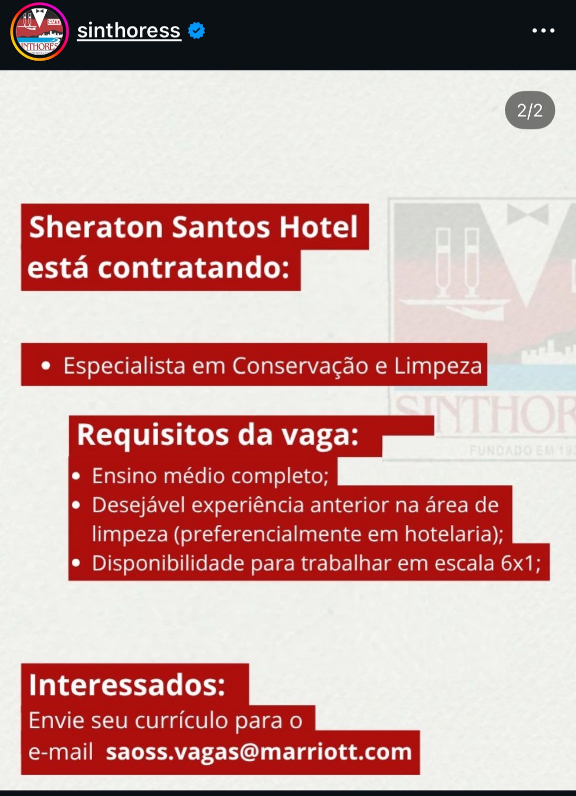 Vagas 17/04/2026 Baixada Santista