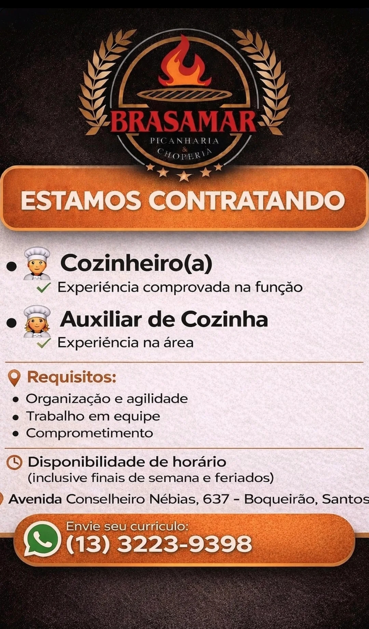 Vagas 17/04/2026 Baixada Santista