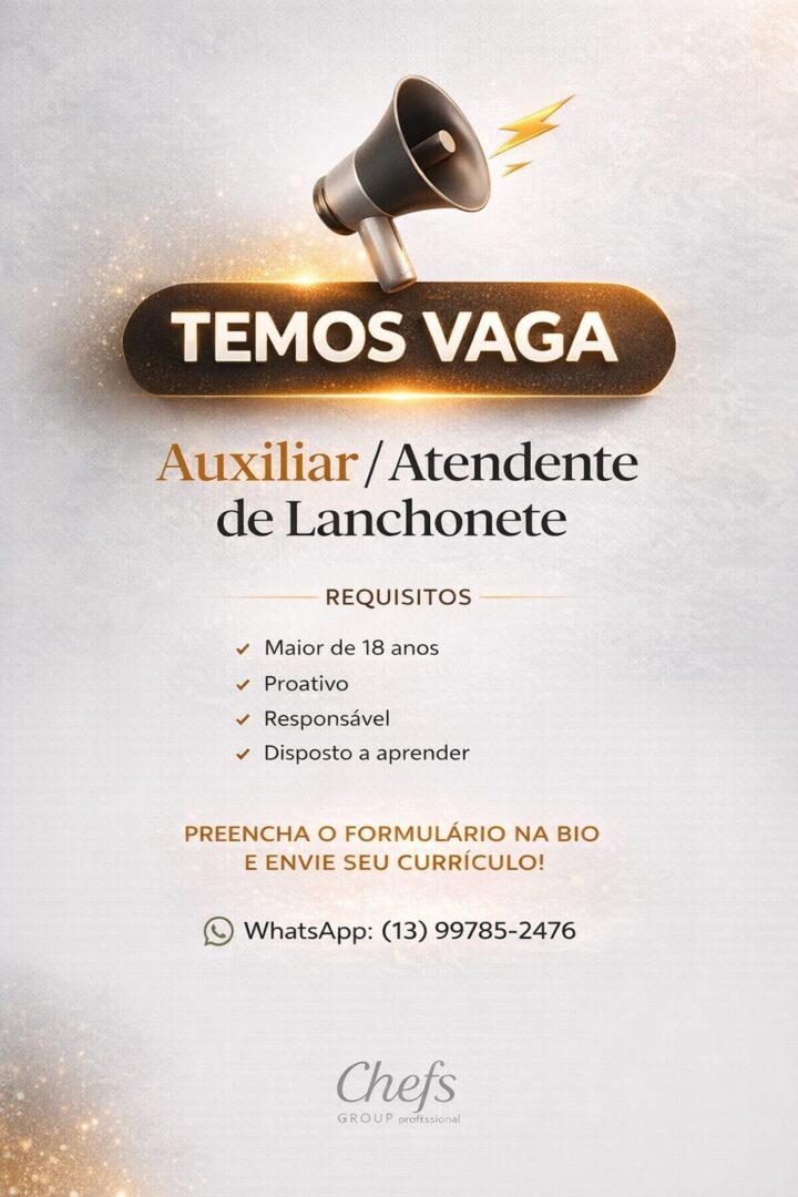 Vagas 17/04/2026 Baixada Santista