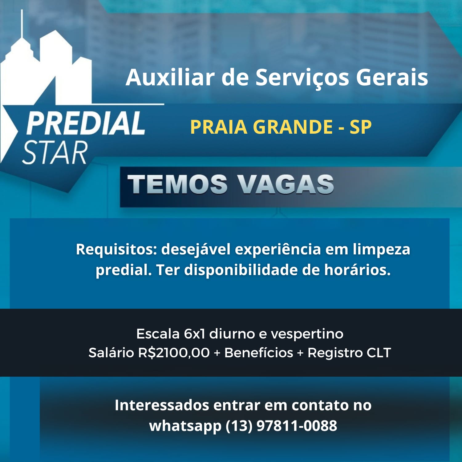 Vagas 17/04/2026 Baixada Santista