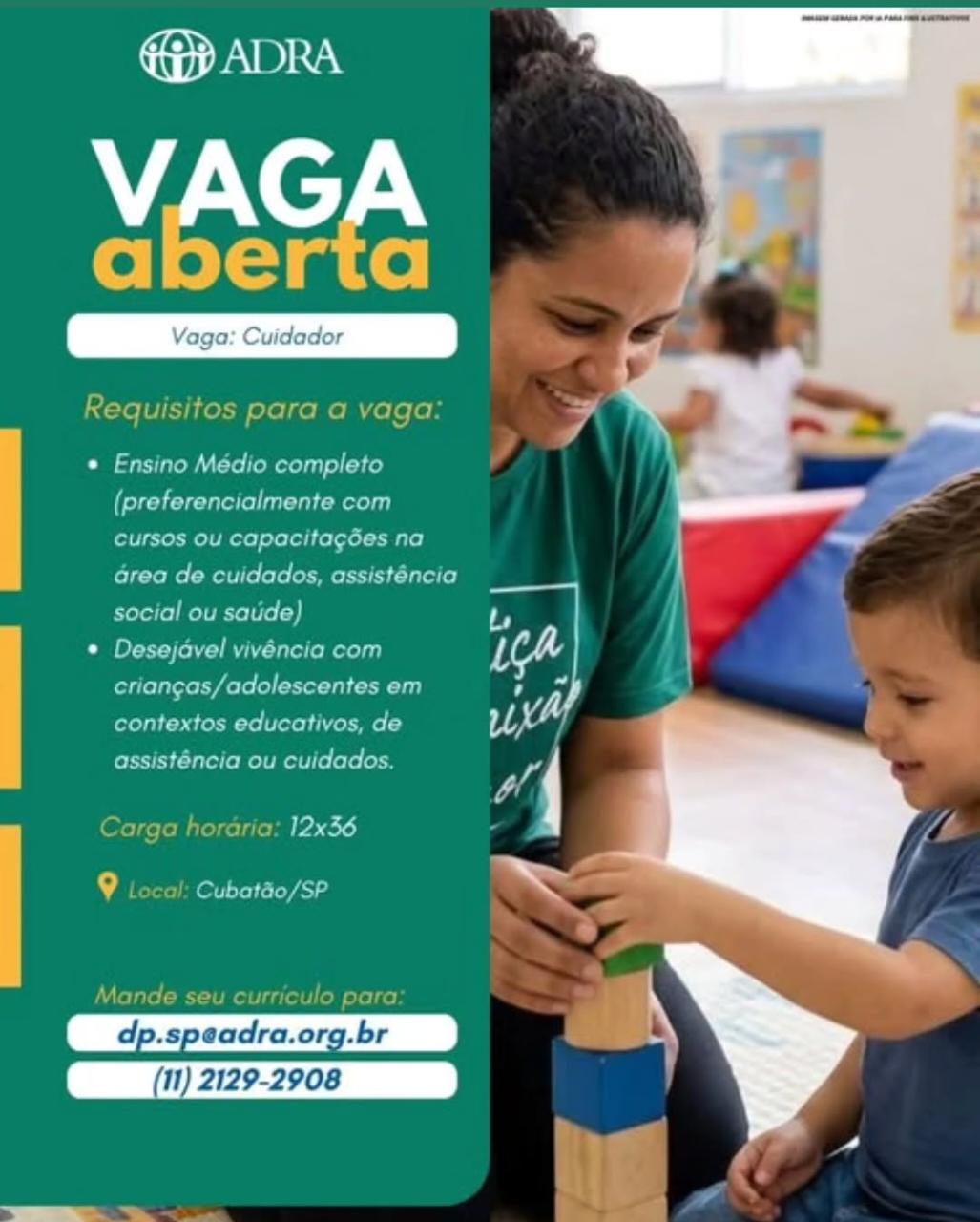 Vagas 17/04/2026 Baixada Santista