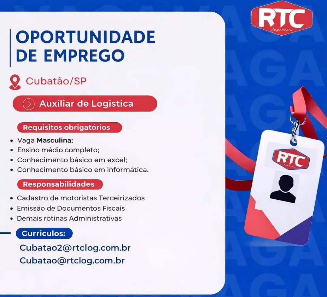 Vagas 17/04/2026 Baixada Santista