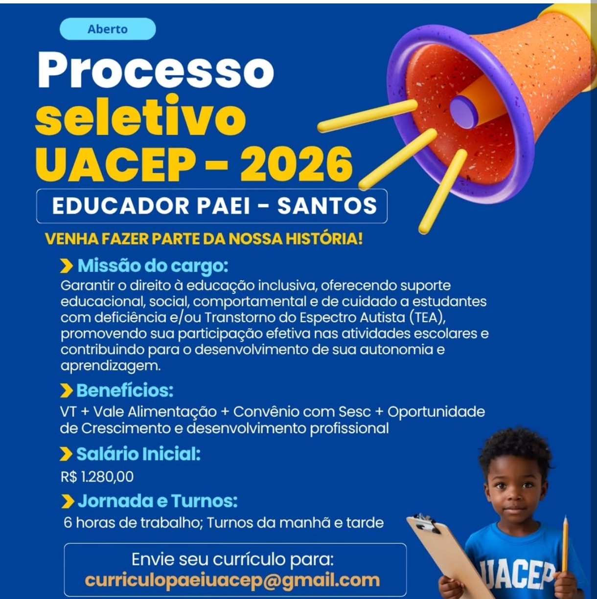 Vagas 18/04/2026 Baixada Santista