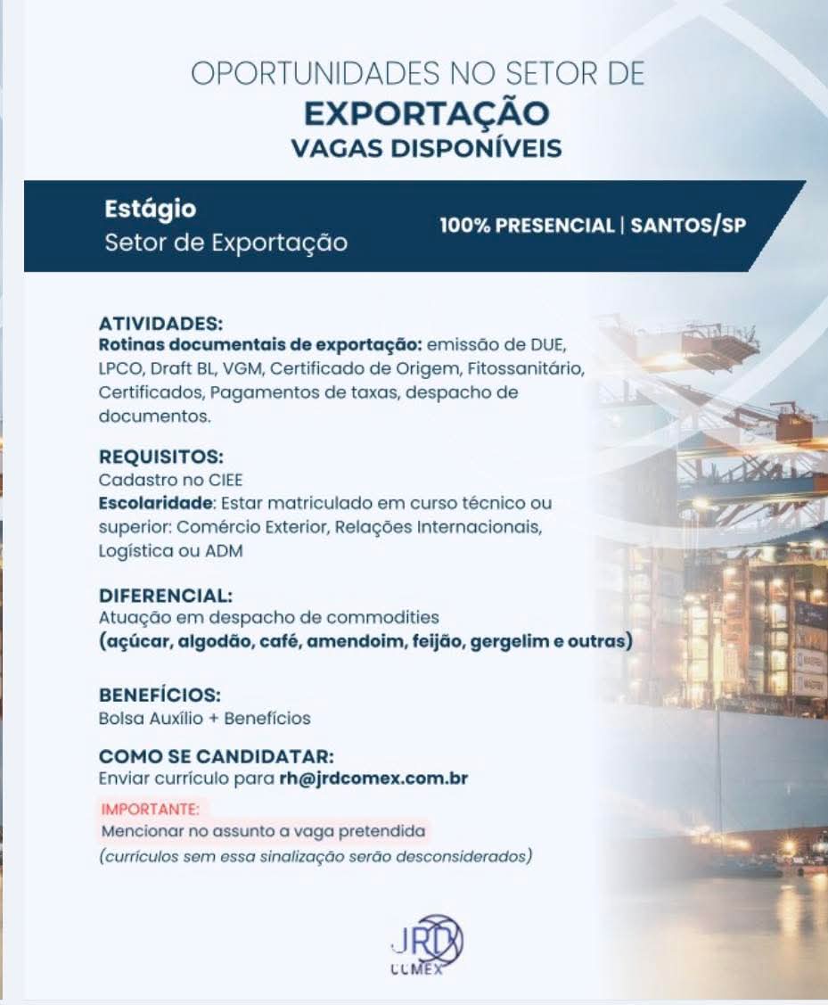 Vagas 19/04/2026 Baixada Santista