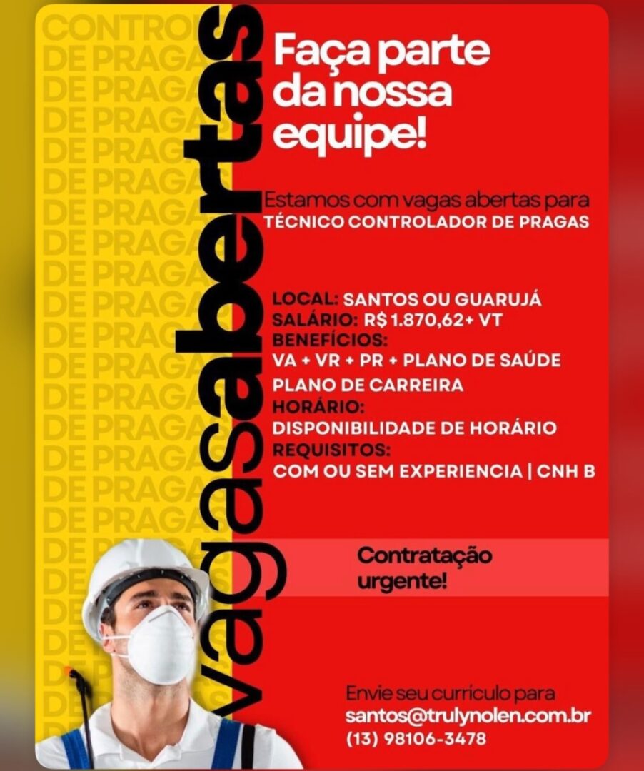 Vagas 20/04/2026 Baixada Santista