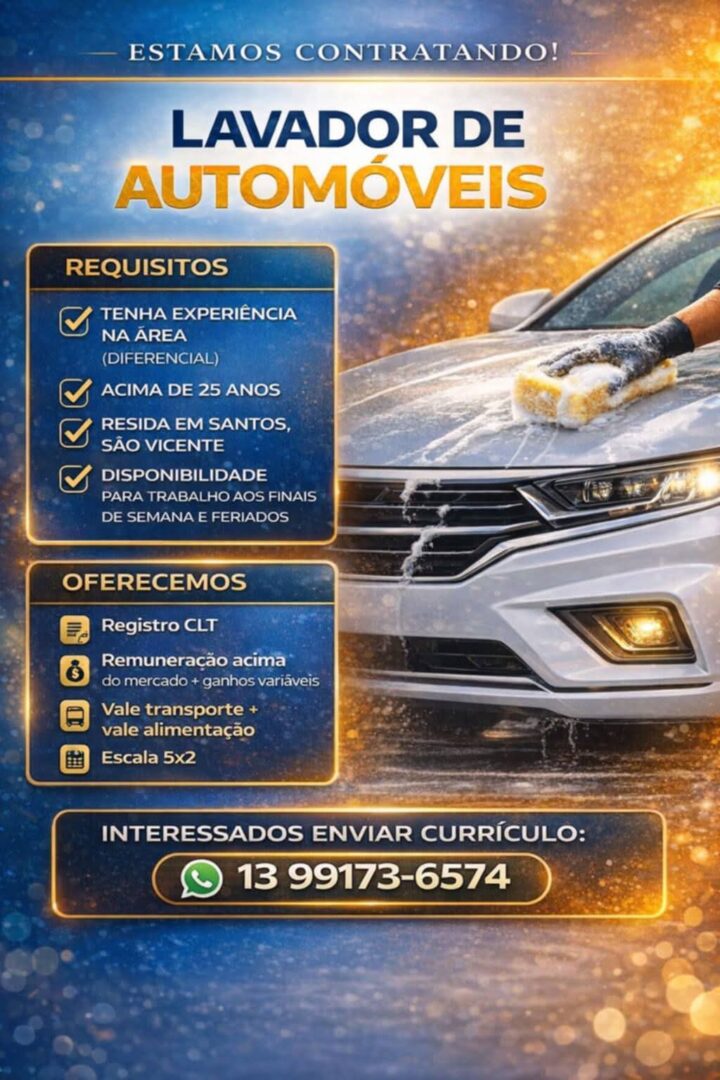 Vagas 21/04/2026 Baixada Santista
