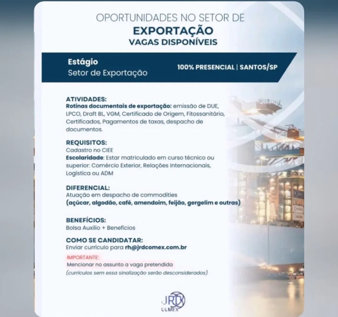 Vagas 21/04/2026 Baixada Santista