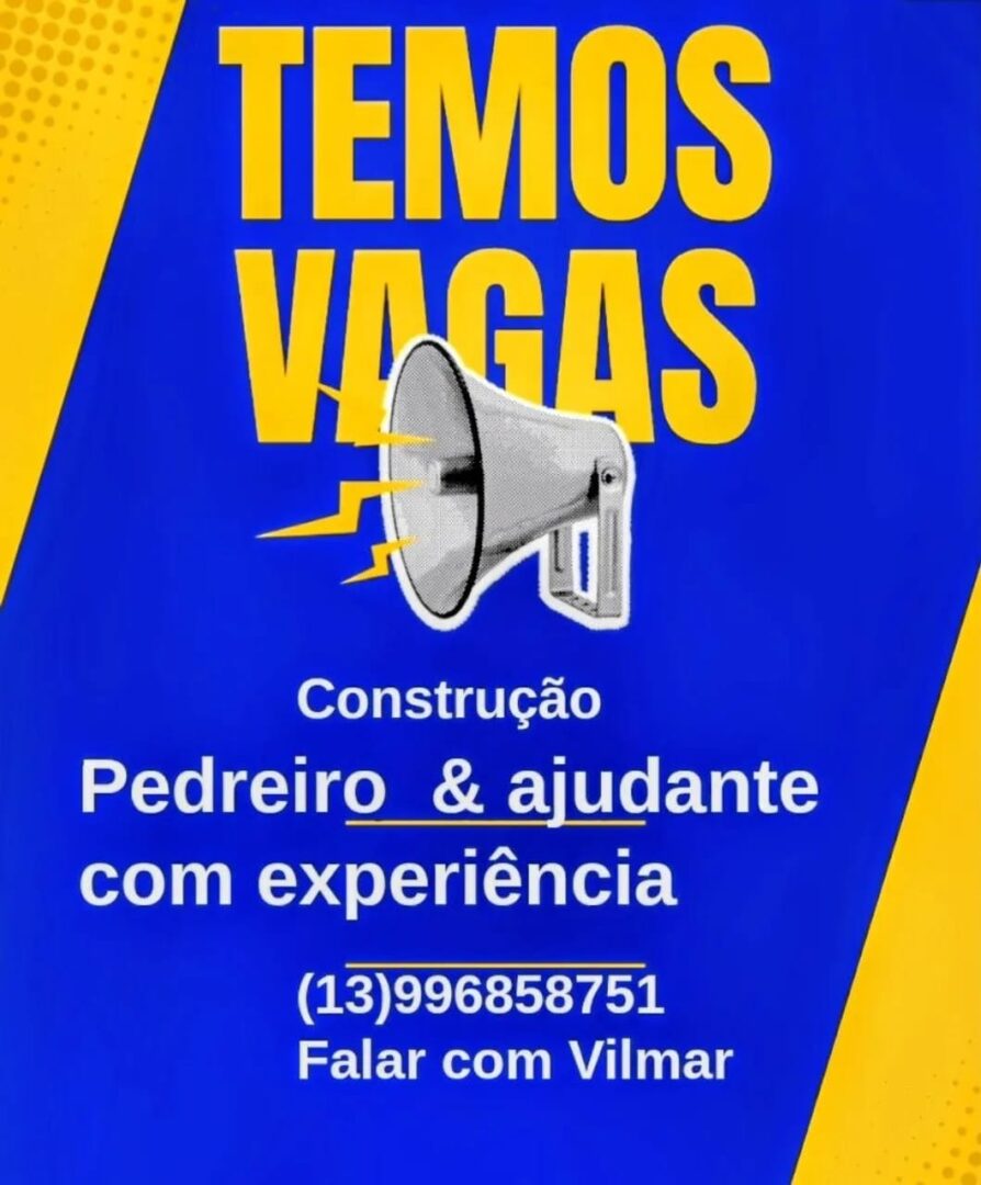 Vagas 21/04/2026 Baixada Santista