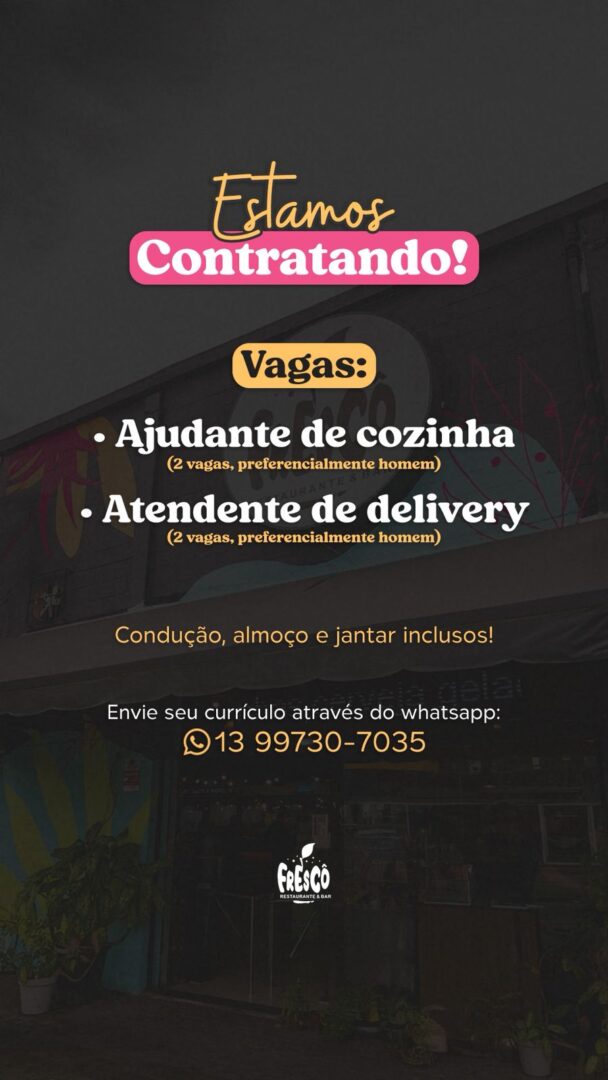 Vagas 21/04/2026 Baixada Santista