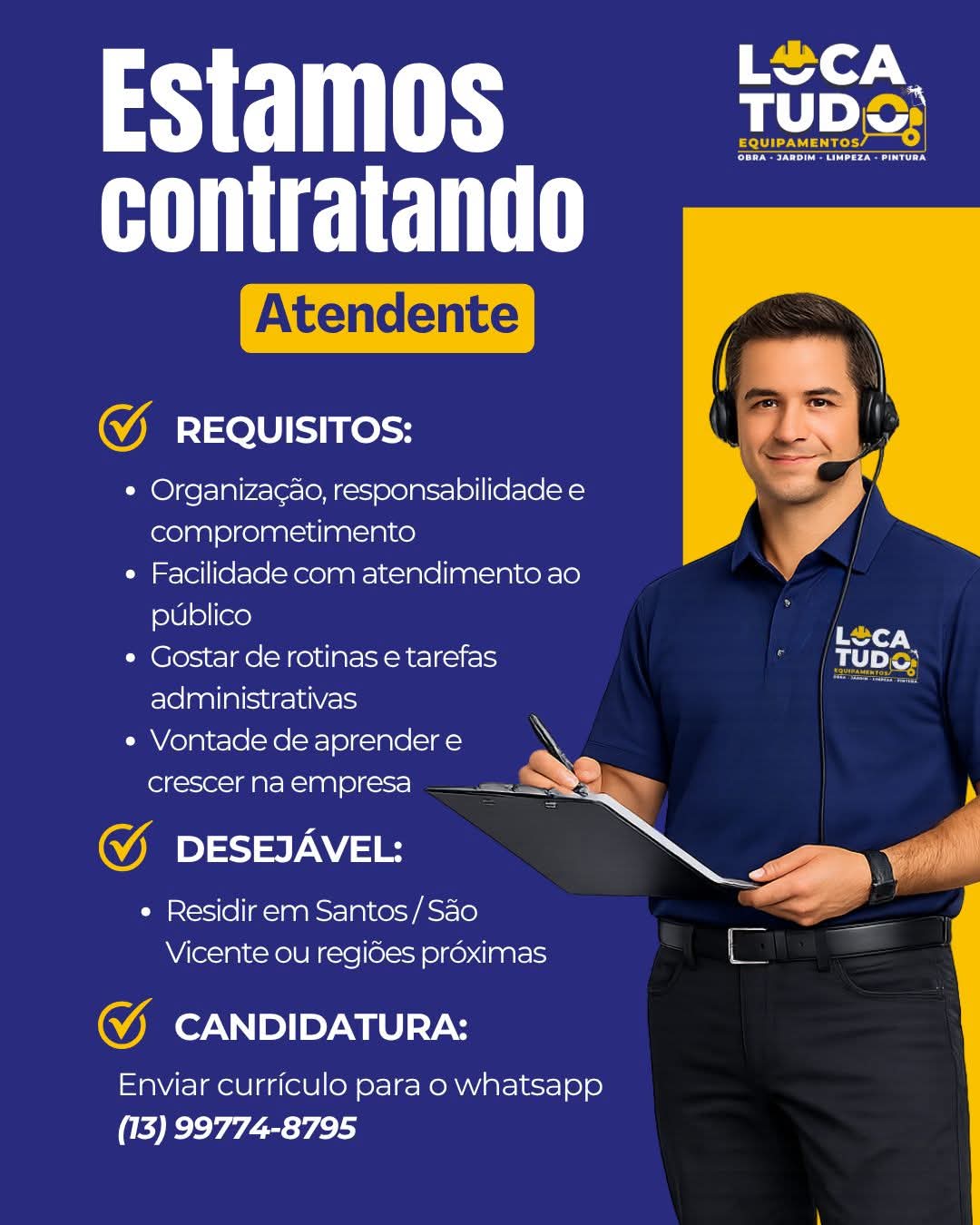 Vagas 22/04/2026 Baixada Santista