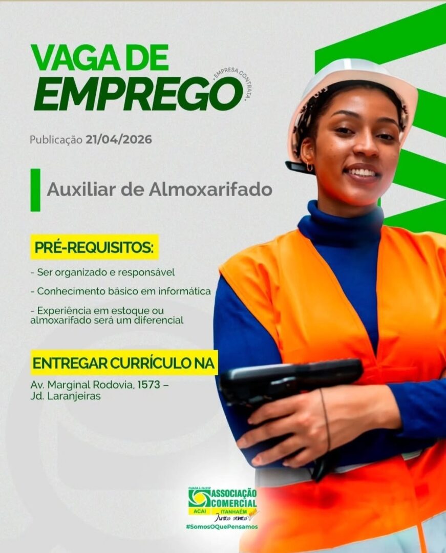 Vagas 22/04/2026 Baixada Santista