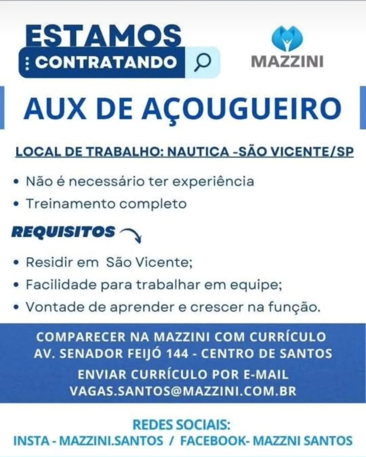 Vagas 22/04/2026 Baixada Santista